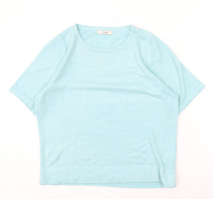 Womens UK Size 14 Marks and Spencer Blue Basic T-Shirt