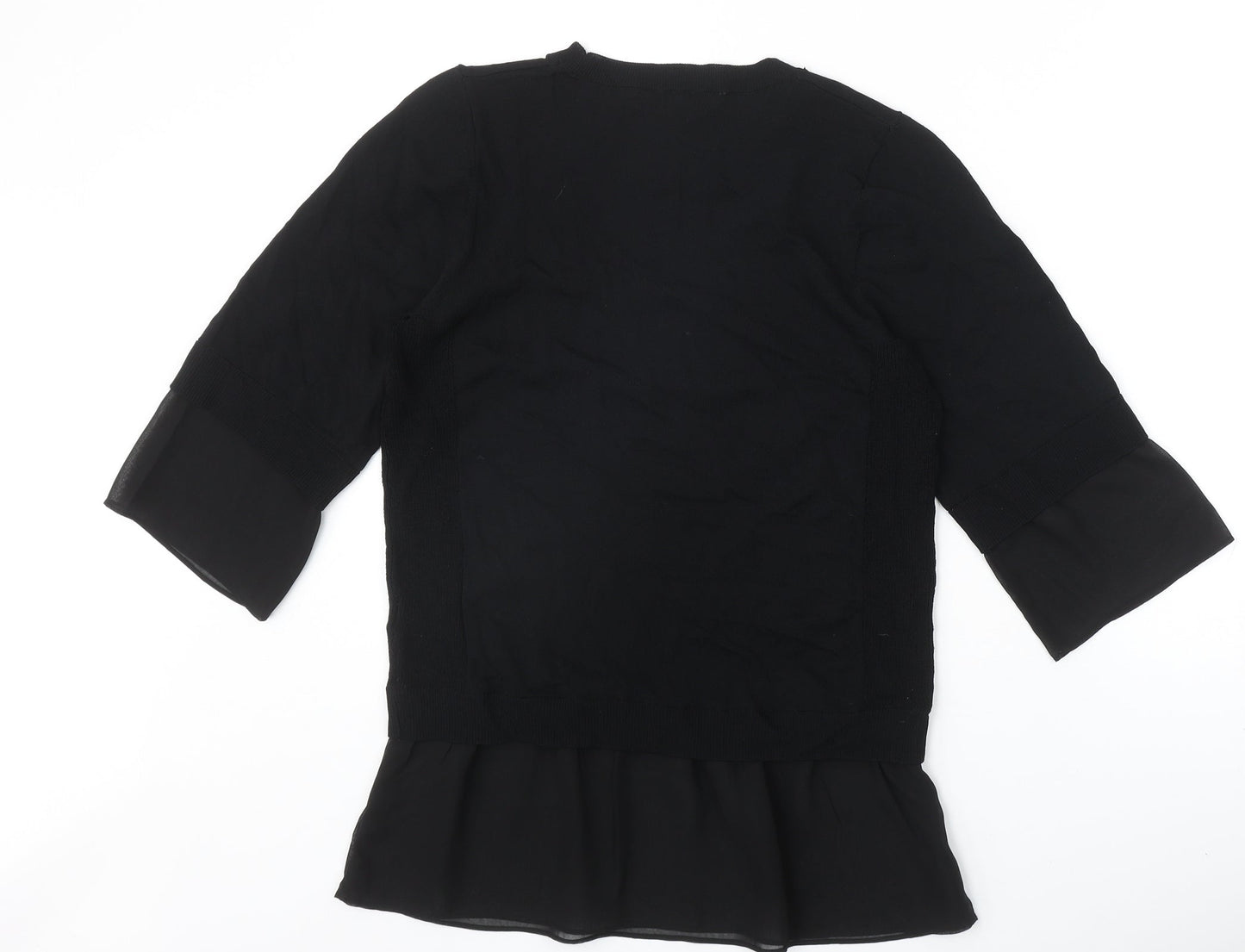 Womens UK Size S NEXT Black Basic Blouse