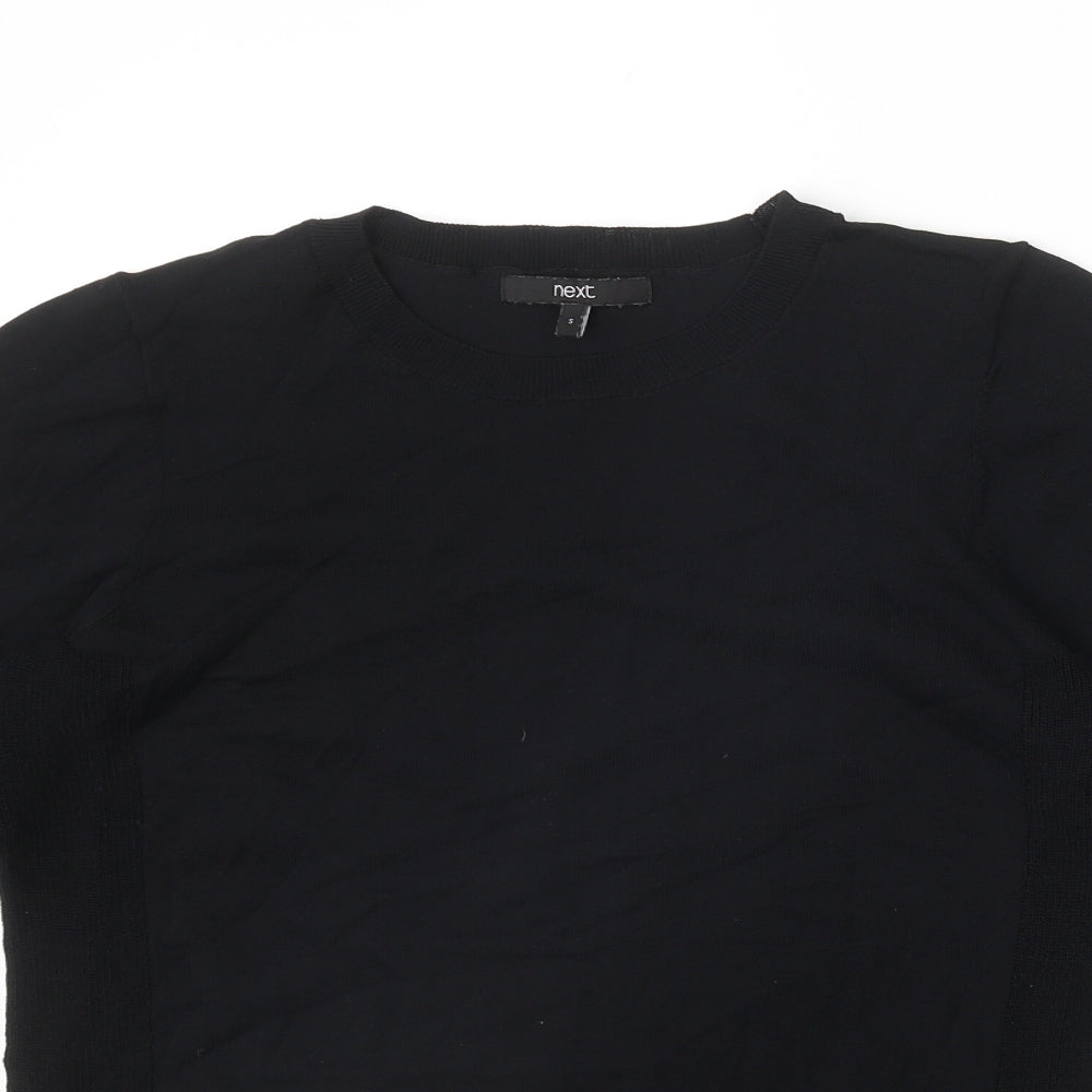 Womens UK Size S NEXT Black Basic Blouse
