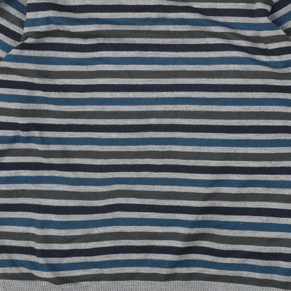 Cedar Wood State Mens Multicoloured Round Neck Striped Acrylic Pullover Jumper Size M Long Sleeve