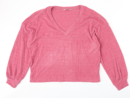 Womens UK Size M Marks and Spencer Pink Pullover Jumper