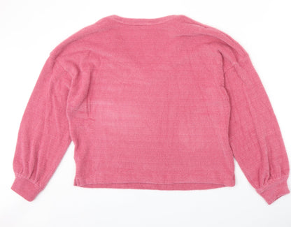Womens UK Size M Marks and Spencer Pink Pullover Jumper