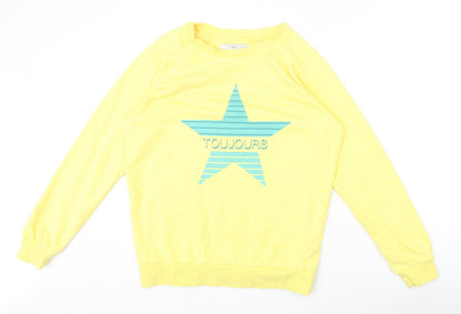 Womens UK Size XS NEXT Yellow Pullover Sweatshirt