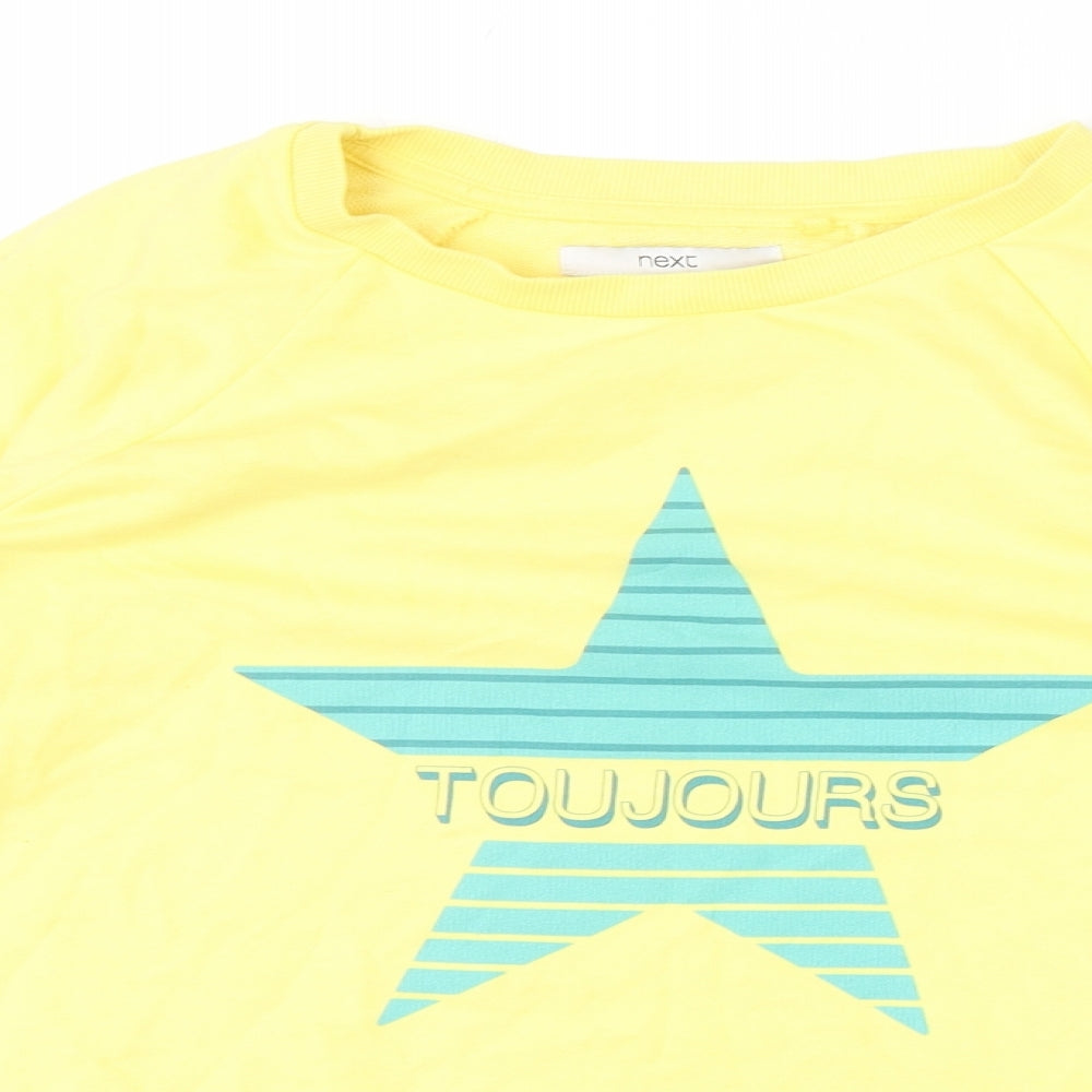 Womens UK Size XS NEXT Yellow Pullover Sweatshirt