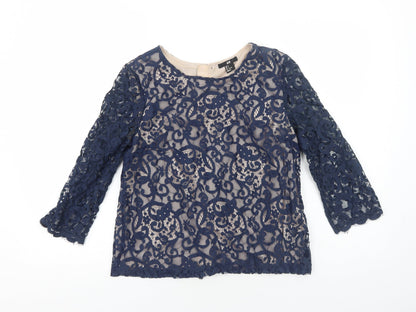 Womens UK Size S H&M Blue Basic Blouse