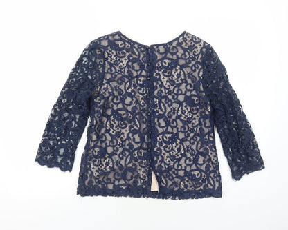 Womens UK Size S H&M Blue Basic Blouse