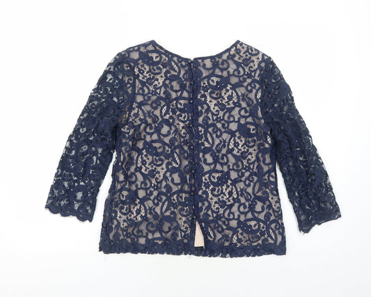 Womens UK Size S H&M Blue Basic Blouse
