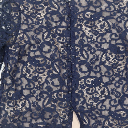 Womens UK Size S H&M Blue Basic Blouse