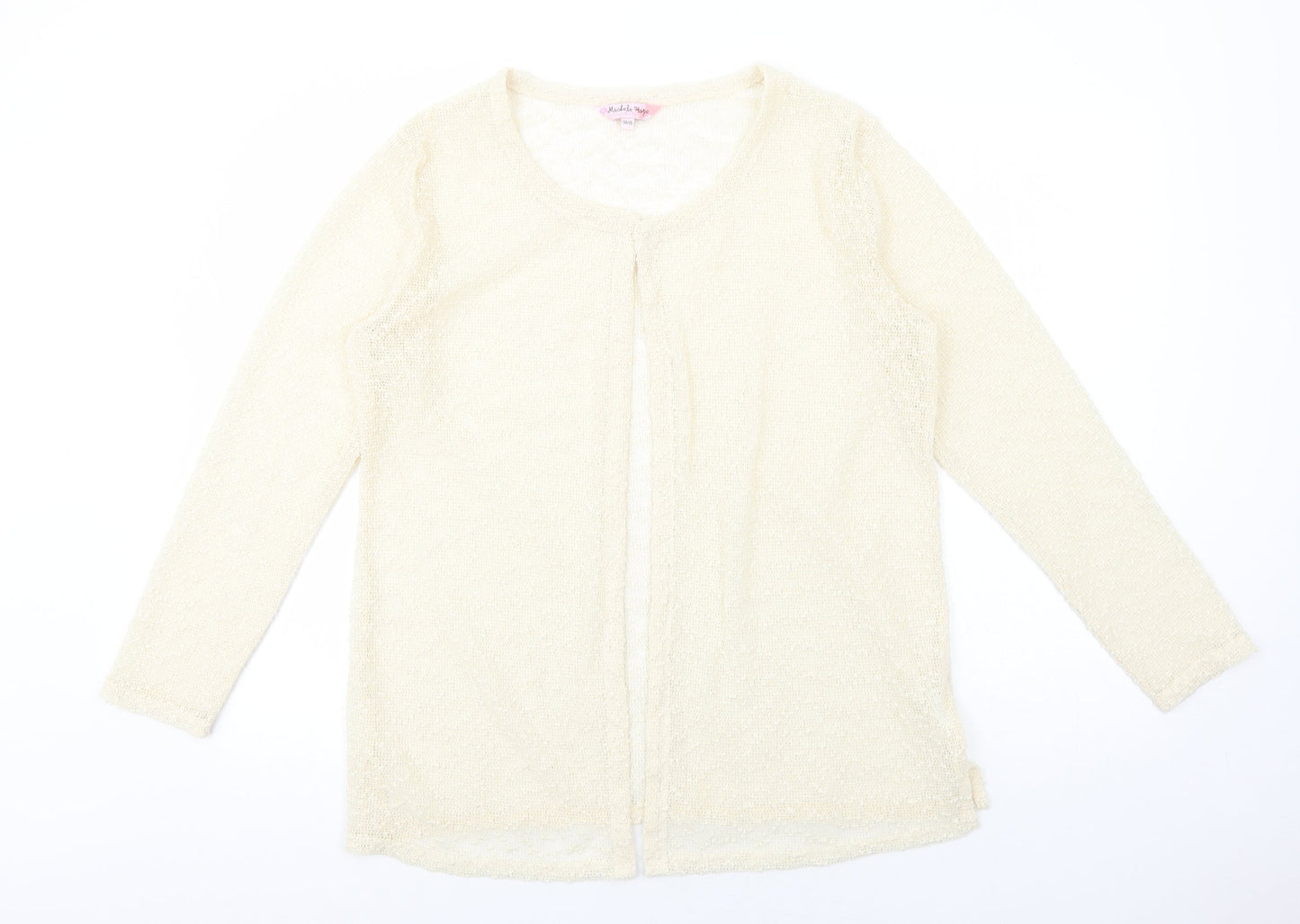 Womens UK Size 14 Michele Hope Ivory Cardigan Jumper