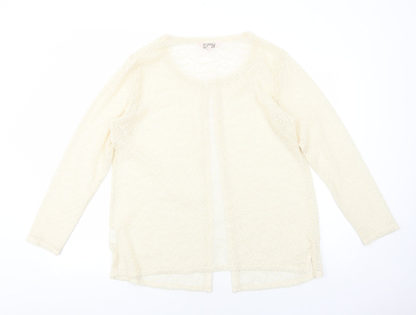 Womens UK Size 14 Michele Hope Ivory Cardigan Jumper