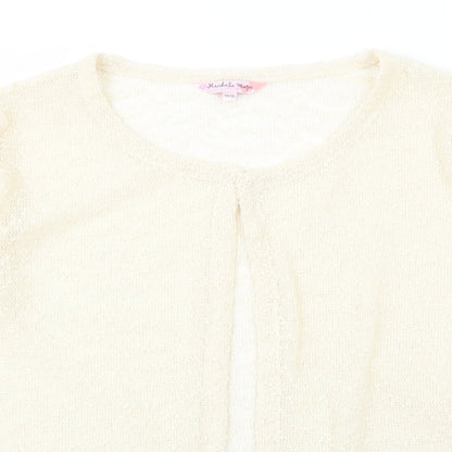 Womens UK Size 14 Michele Hope Ivory Cardigan Jumper