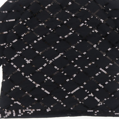 Womens UK Size 8 Preworn Black Cardigan Jumper