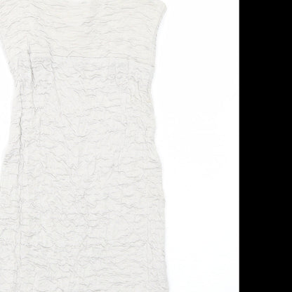 River Island Womens Grey Rayon Shift Size 12 Round Neck Pullover