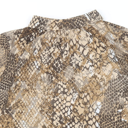 Womens UK Size 10 H&M Brown Basic Blouse