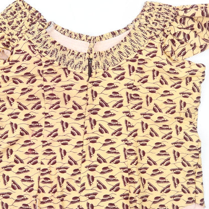 Womens UK Size L Preworn Ivory Basic Blouse