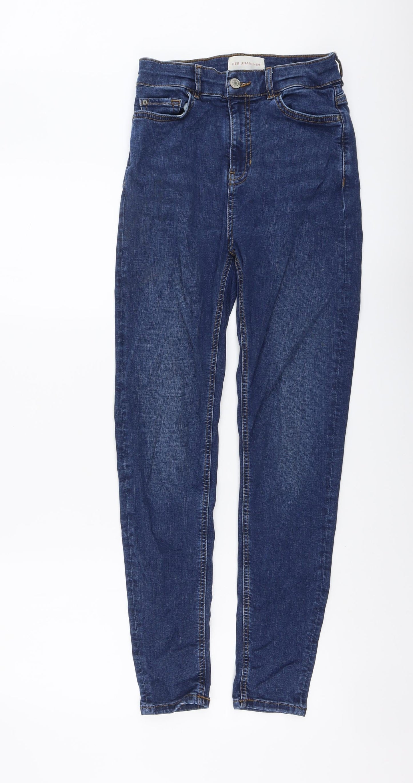 Womens UK Size 8 Marks and Spencer Regular Fit Skinny Blue Jeans