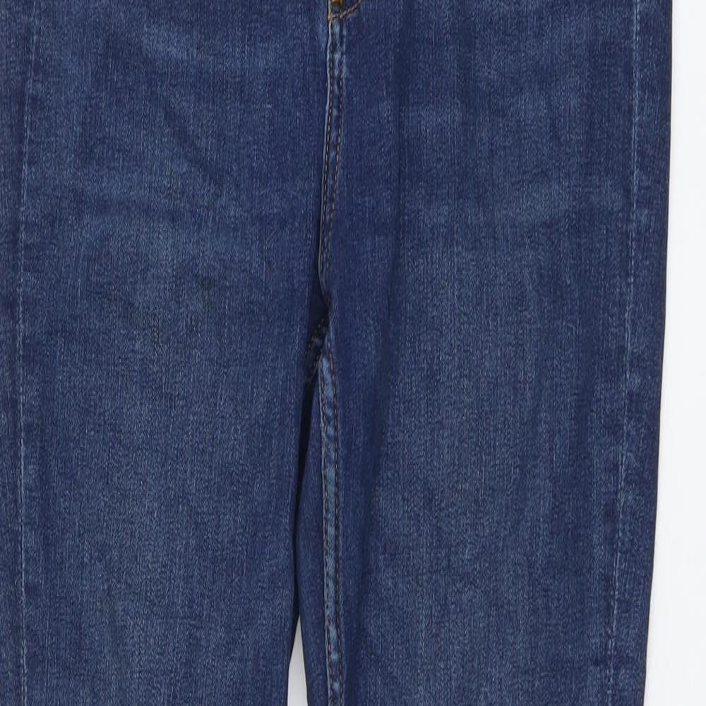 Monki Womens Blue Cotton Skinny Jeans Size 31 in L32 in Regular Button