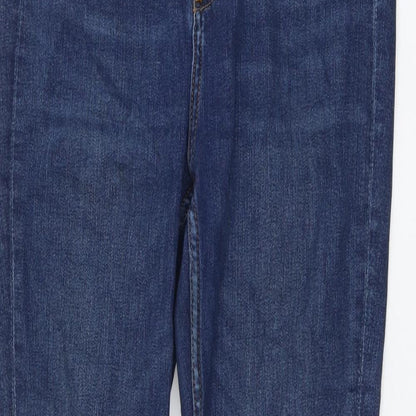 Monki Womens Blue Cotton Skinny Jeans Size 31 in L32 in Regular Button