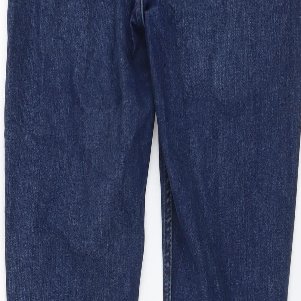 Monki Womens Blue Cotton Skinny Jeans Size 31 in L32 in Regular Button