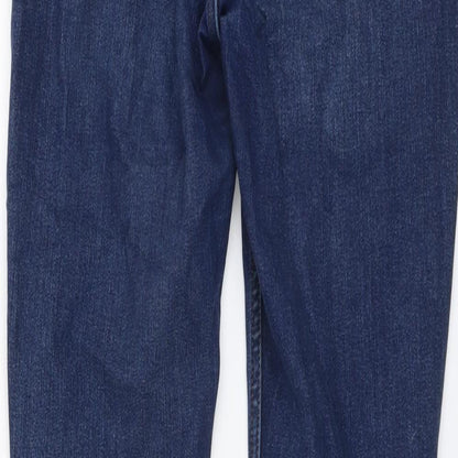 Monki Womens Blue Cotton Skinny Jeans Size 31 in L32 in Regular Button
