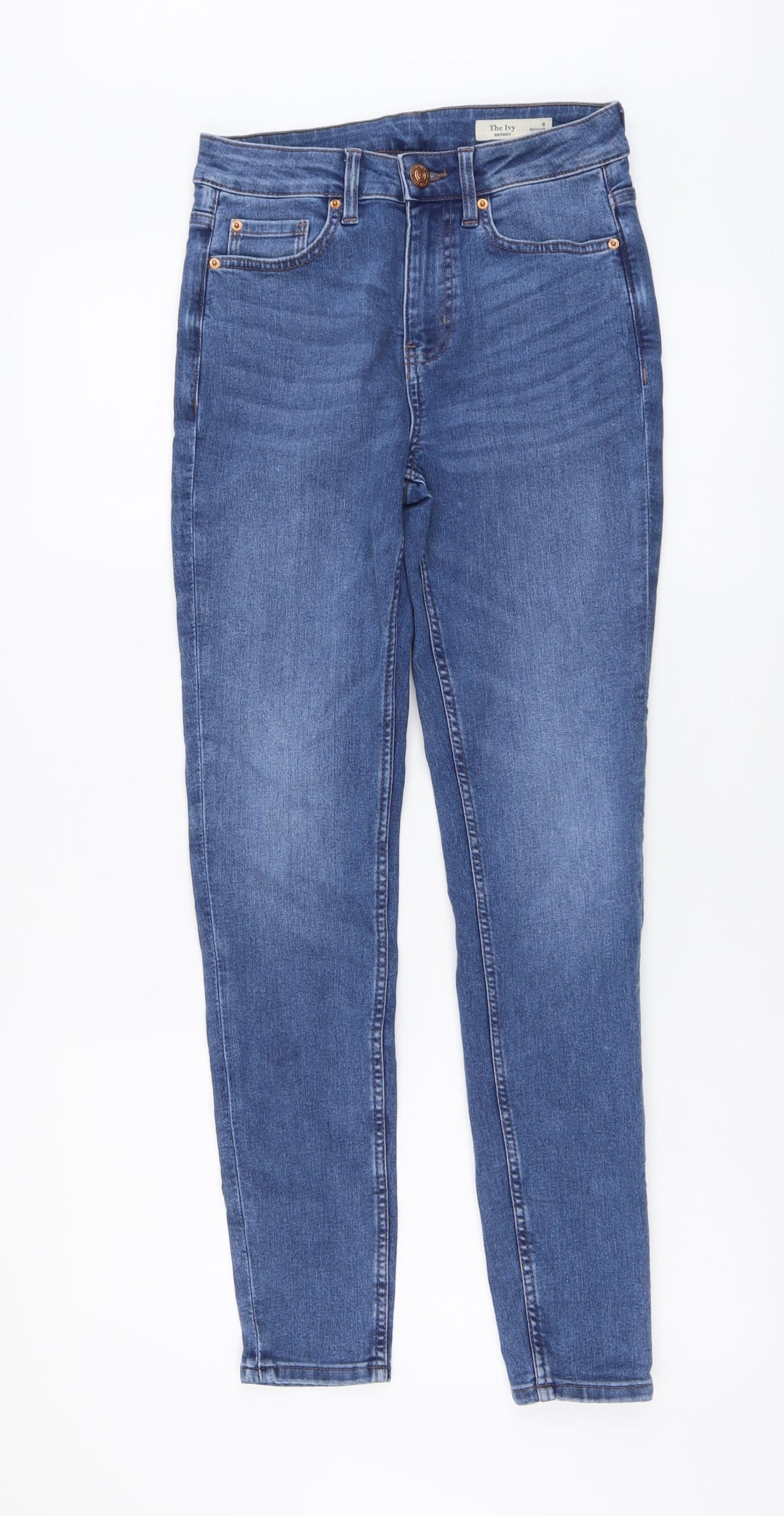 Womens UK Size 8 Marks and Spencer Regular Fit Skinny Blue Jeans