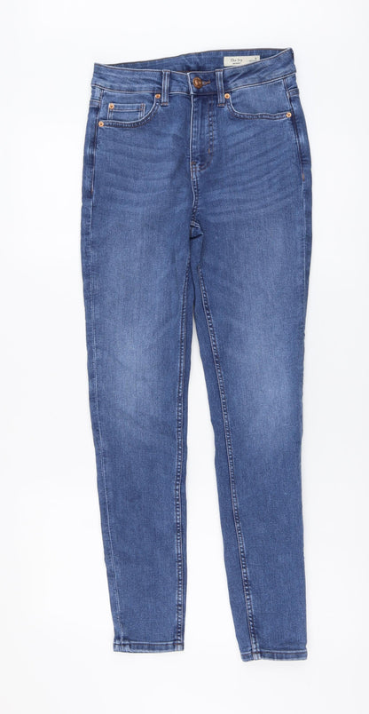 Womens UK Size 8 Marks and Spencer Regular Fit Skinny Blue Jeans