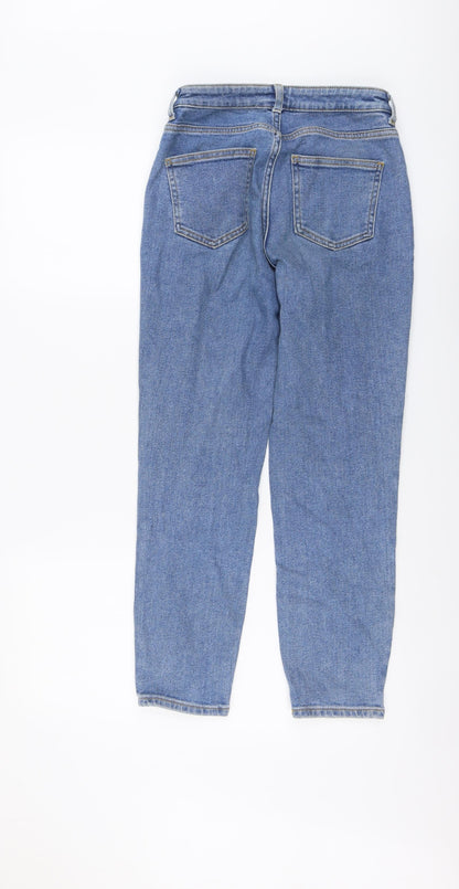 New Look Womens Blue Cotton Skinny Jeans Size 6 L25 in Relaxed Button