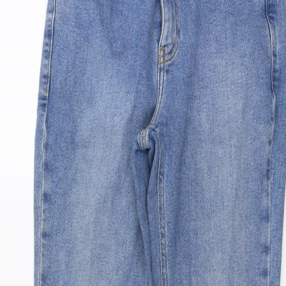 New Look Womens Blue Cotton Skinny Jeans Size 6 L25 in Relaxed Button