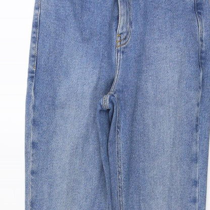 New Look Womens Blue Cotton Skinny Jeans Size 6 L25 in Relaxed Button
