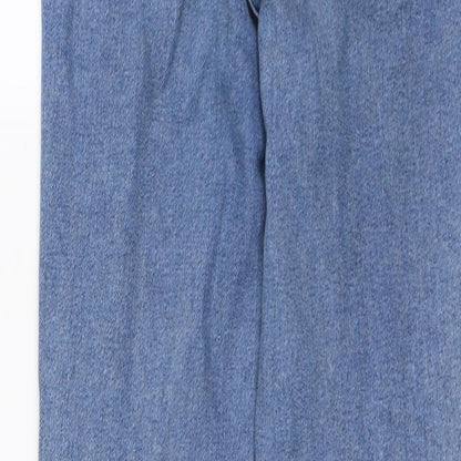 New Look Womens Blue Cotton Skinny Jeans Size 6 L25 in Relaxed Button