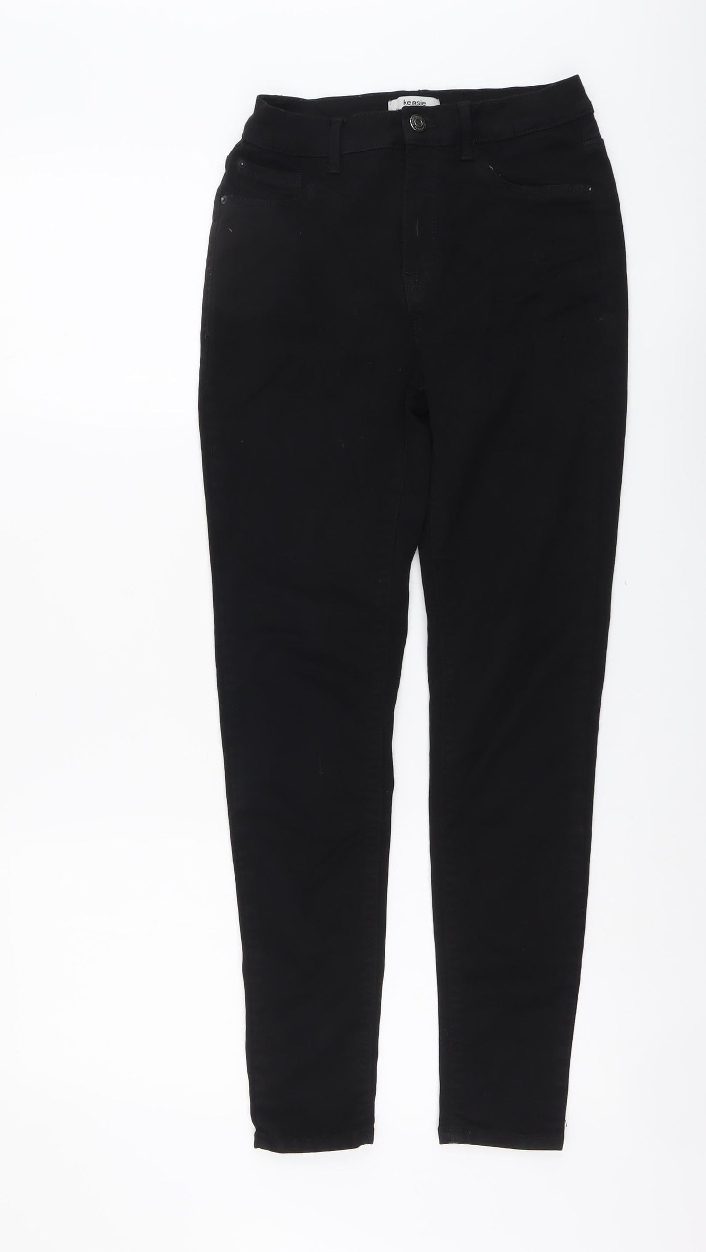Kensie Womens Black Cotton Skinny Jeans Size 4 L27 in Regular Button