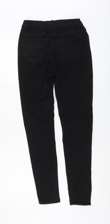 Kensie Womens Black Cotton Skinny Jeans Size 4 L27 in Regular Button