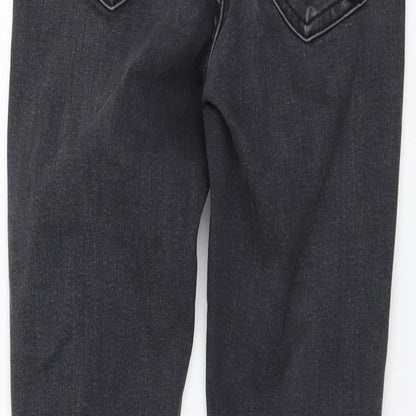 Topshop Womens Grey Cotton Skinny Jeans Size 24 in L25 in Regular Button