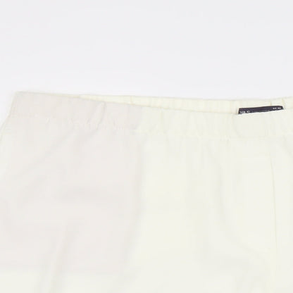 Marks and Spencer Womens Ivory Polyester Basic Shorts Size 24 L5 in Regular Pull On