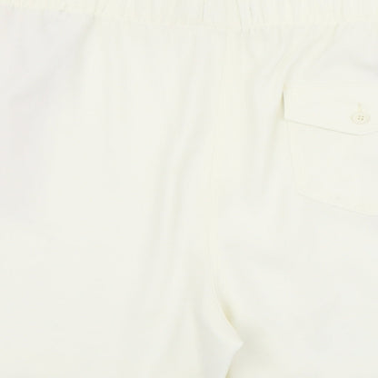 Marks and Spencer Womens Ivory Polyester Basic Shorts Size 24 L5 in Regular Pull On