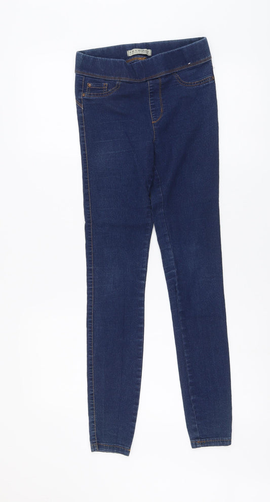 Denim & Co. Womens Blue Cotton Jegging Jeans Size 8 L28 in Regular