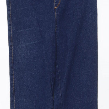 Denim & Co. Womens Blue Cotton Jegging Jeans Size 8 L28 in Regular