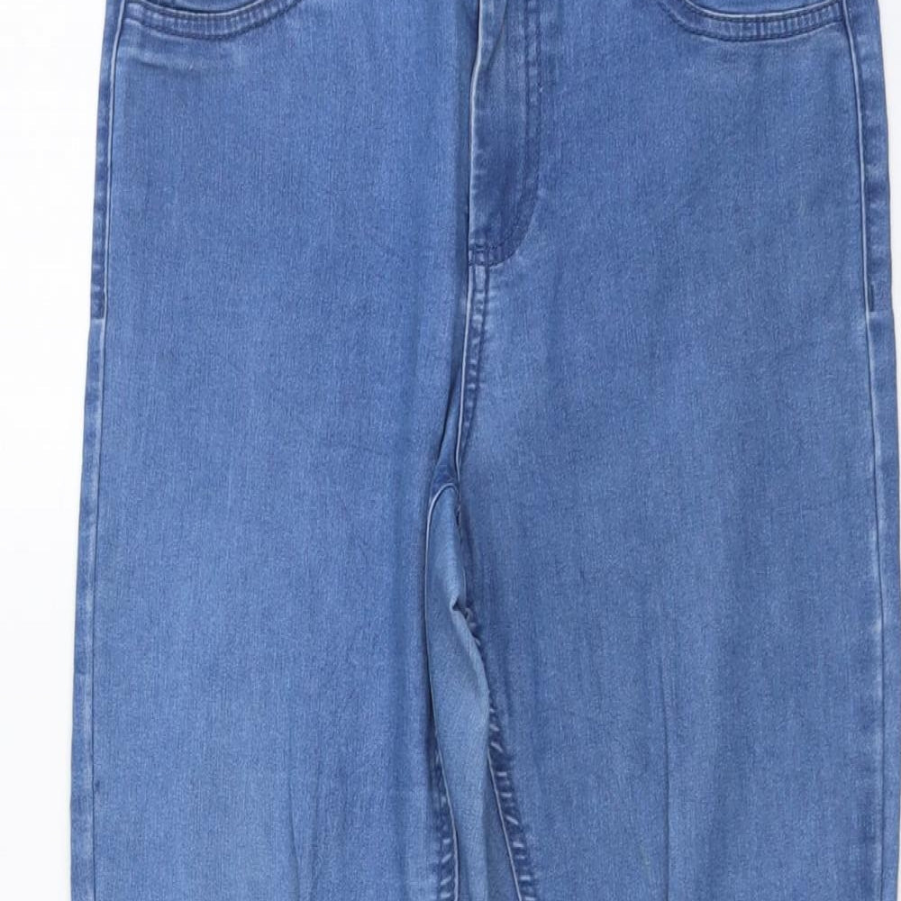 Kappahl Womens Blue Cotton Skinny Jeans Size 12 L29 in Regular Button