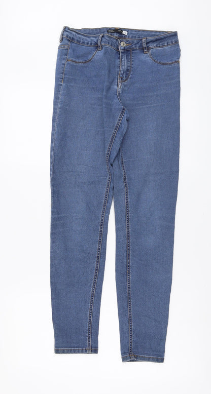 Womens UK Size 10 Sinsay Regular Fit Skinny Blue Jeans