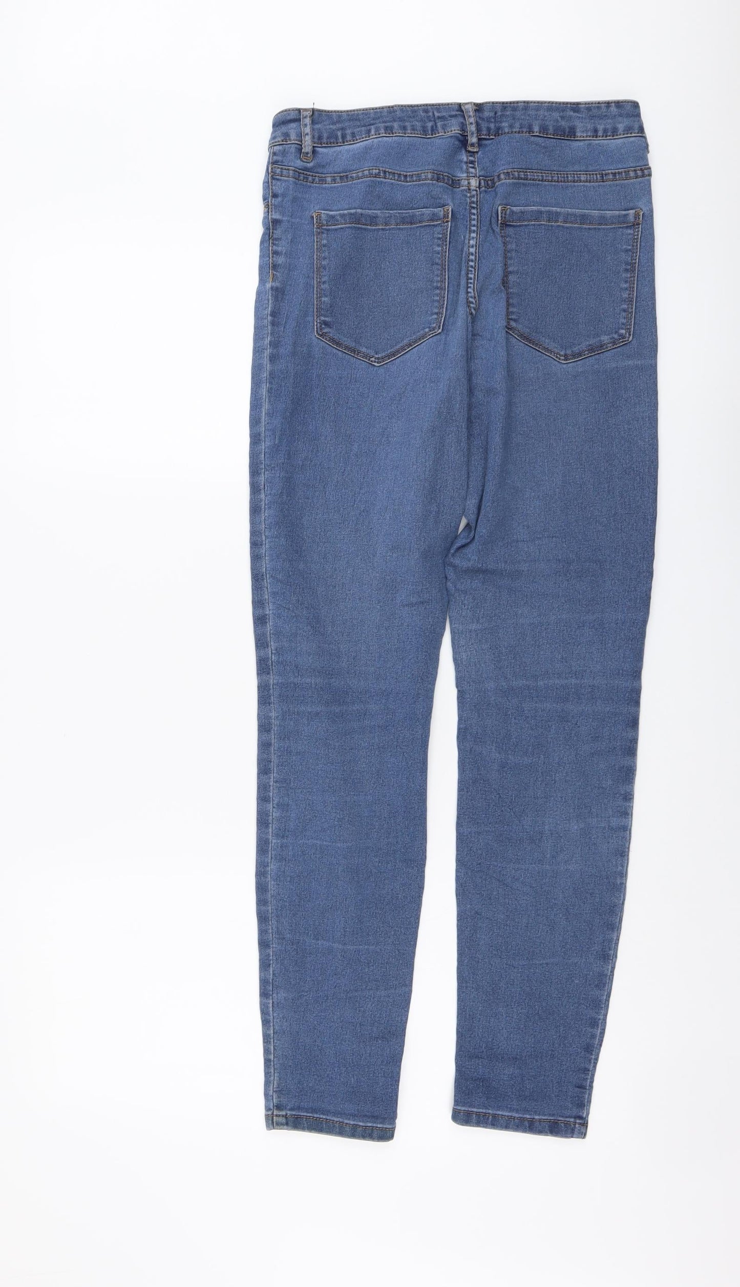 Womens UK Size 10 Sinsay Regular Fit Skinny Blue Jeans