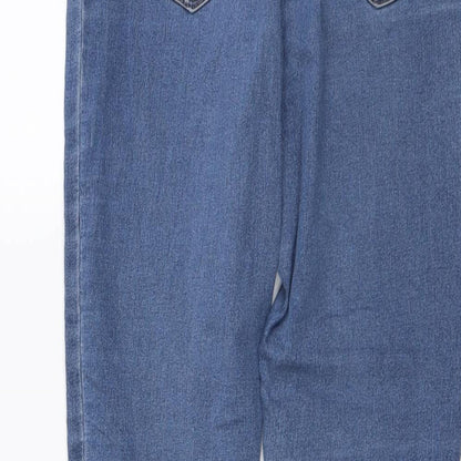 Womens UK Size 10 Sinsay Regular Fit Skinny Blue Jeans