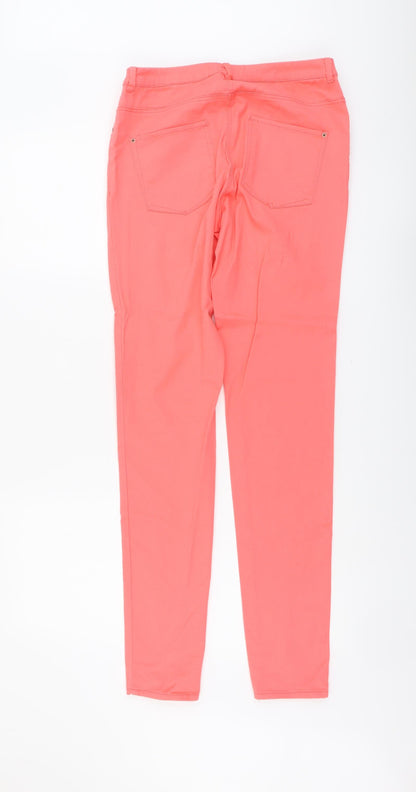 Womens UK Size 10 H&M Regular Fit Skinny Pink Jeans