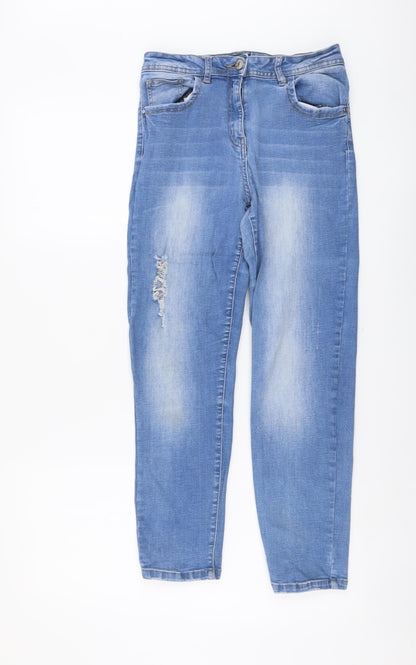//Denim Womens Blue Cotton Skinny Jeans Size 12 L26 in Regular Button