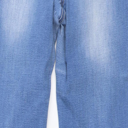 //Denim Womens Blue Cotton Skinny Jeans Size 12 L26 in Regular Button