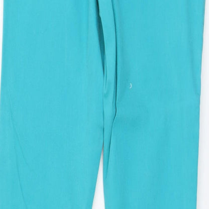 Denim & Co. Womens Green Cotton Skinny Jeans Size 14 L31 in Regular Button