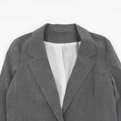 F&F Womens Grey Polyester Jacket Blazer Size 14
