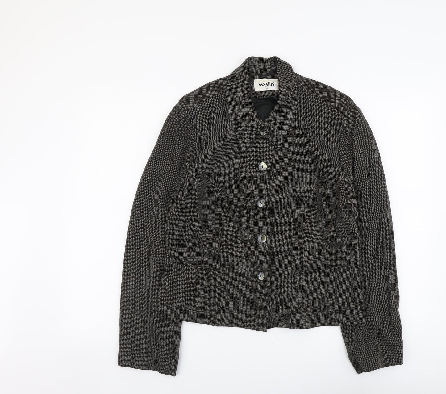 Walis Womens Brown Jacket Size 14 Button
