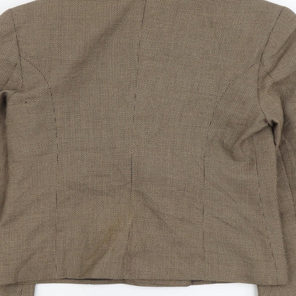 Marks and Spencer Womens Brown Polyester Jacket Blazer Size 10