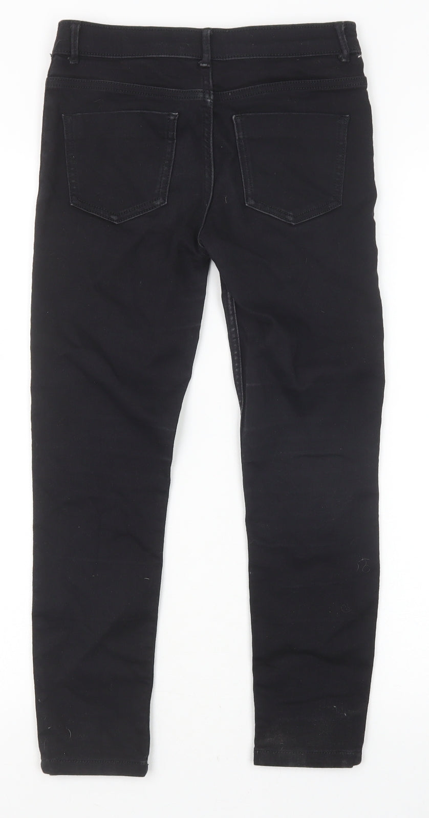 River Island Girls Black Cotton Skinny Jeans Size 9 Years Slim Zip