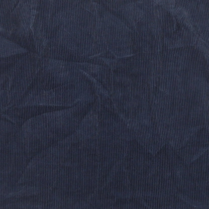 Heritage Womens Blue Cotton A-Line Skirt Size 10 Zip